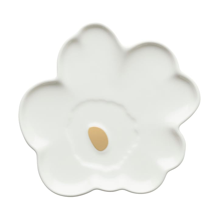 Unikko Shape lautanen 20 cm - White-gold - Marimekko