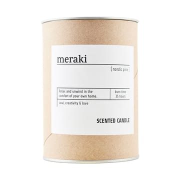 Meraki tuoksukynttilä ruskea lasi 35 tuntia - nordic pine - Meraki