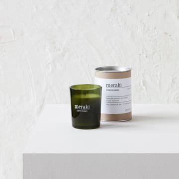 Meraki tuoksukynttilä vihreä lasi, 12 tuntia - Green herbal - Meraki