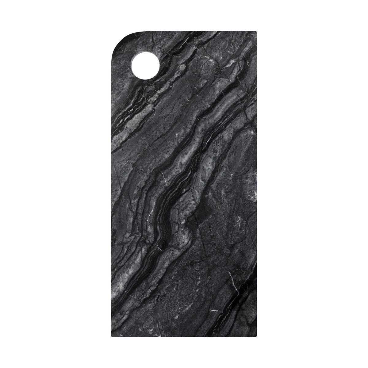 Mette Ditmer Marble tarjotin large 18×38 cm Black-grey