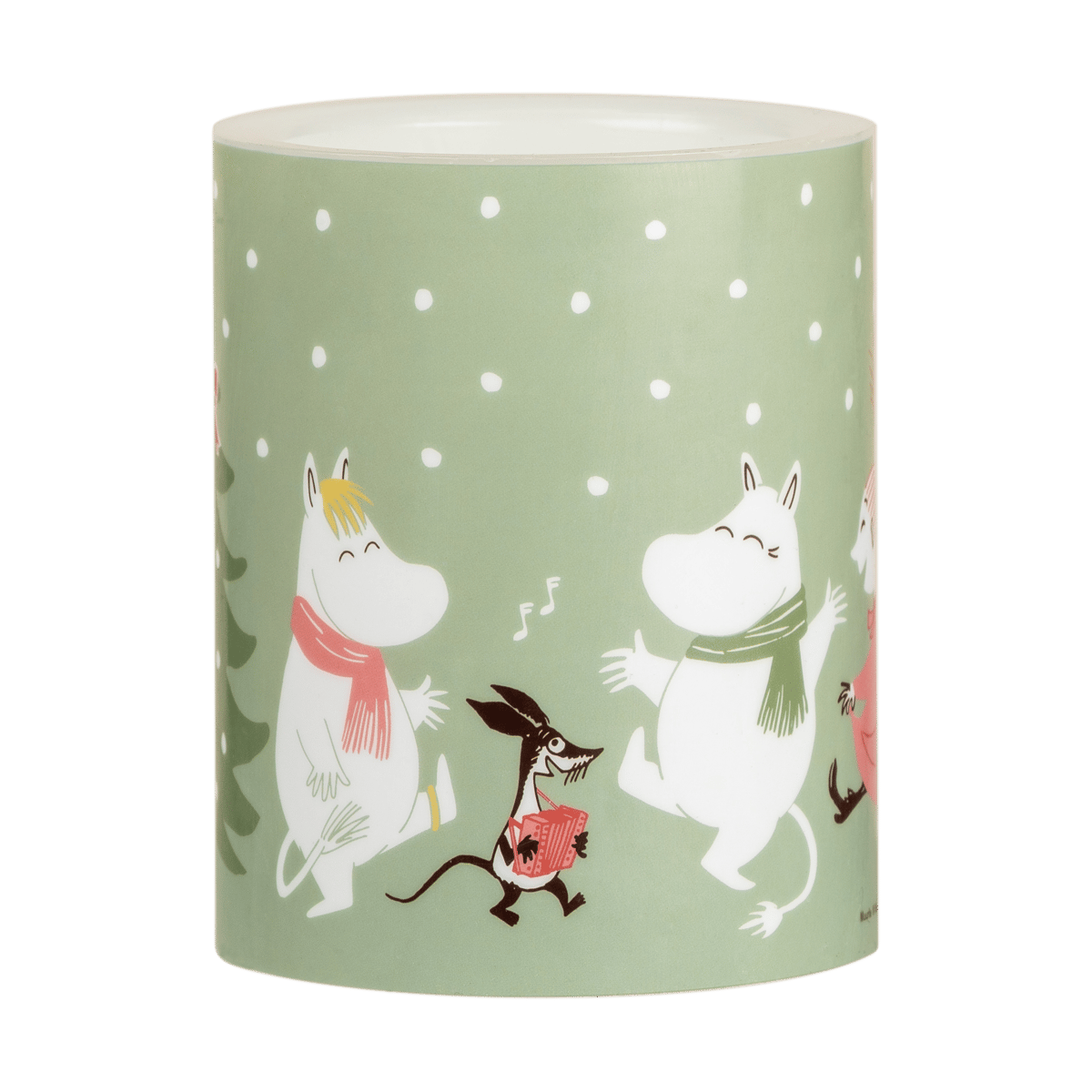 Muurla Moomin LED-pöytäkynttilä 12,5 cm Festive spirits