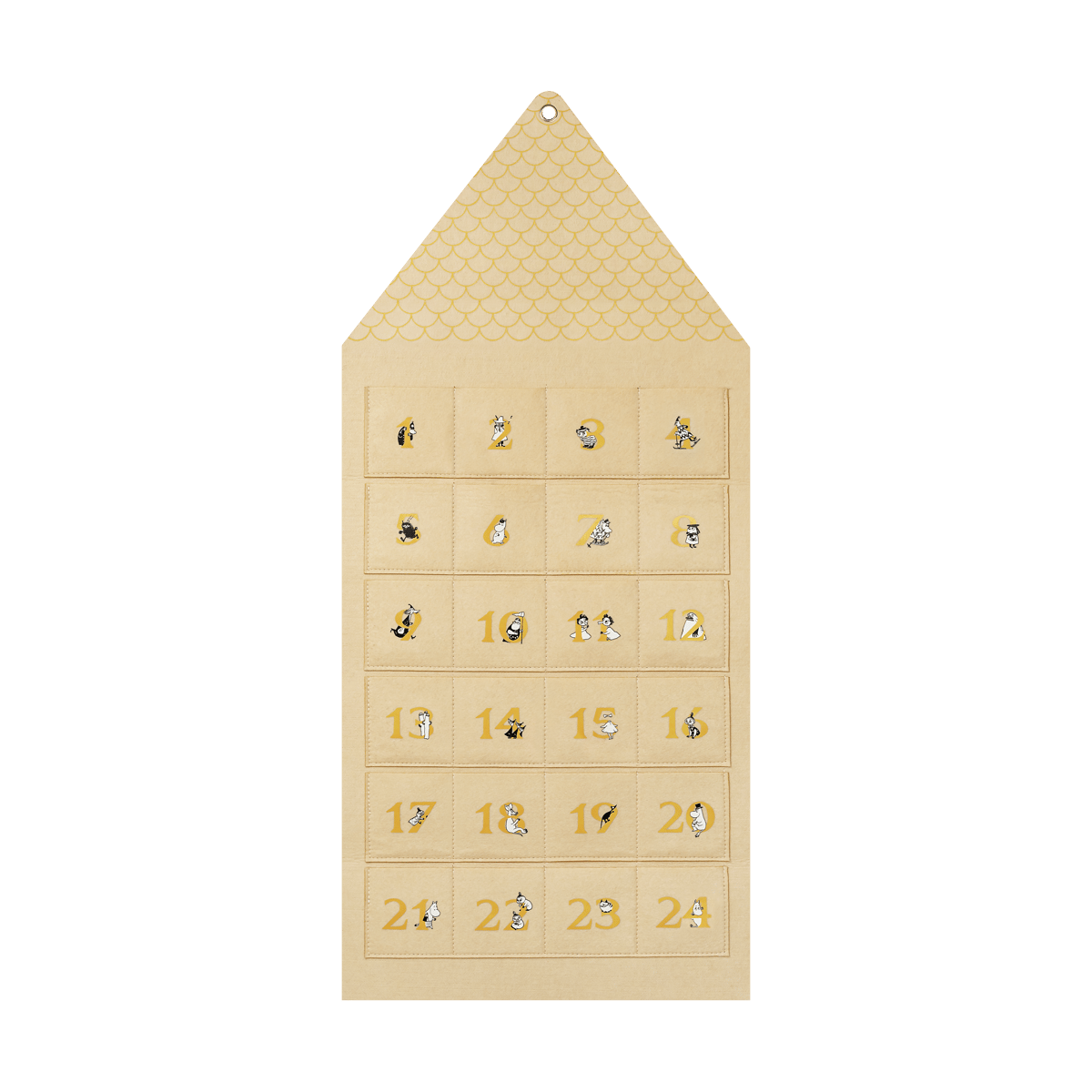 Muurla Moominhouse adventtikalenteri 45×100 cm Beige