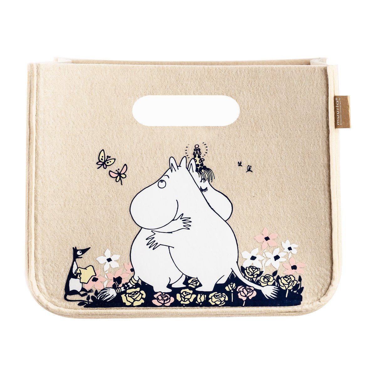 Muurla Mumin Hug -säilytyskori 26×26 cm Beige