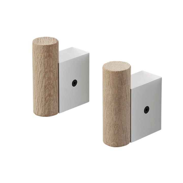 Attach vaateripustin 2-pakkaus, Oak-Aluminum Muuto