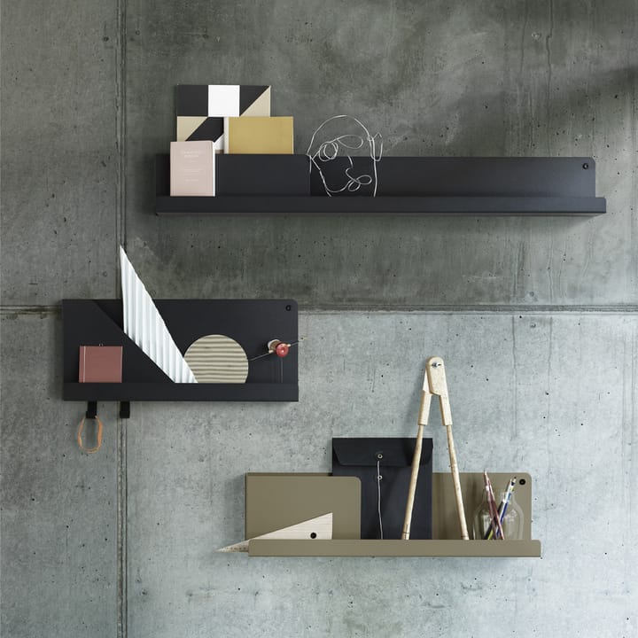 Folded hylly 29,5 x 40 cm, Black Muuto