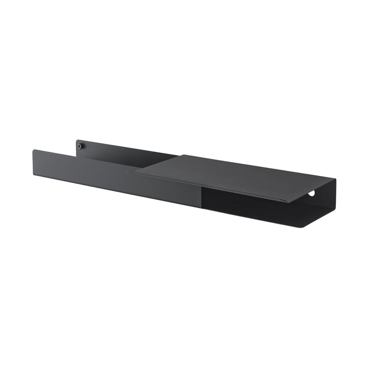 Folded platform -hylly 62 x 5,4 cm, Black Muuto