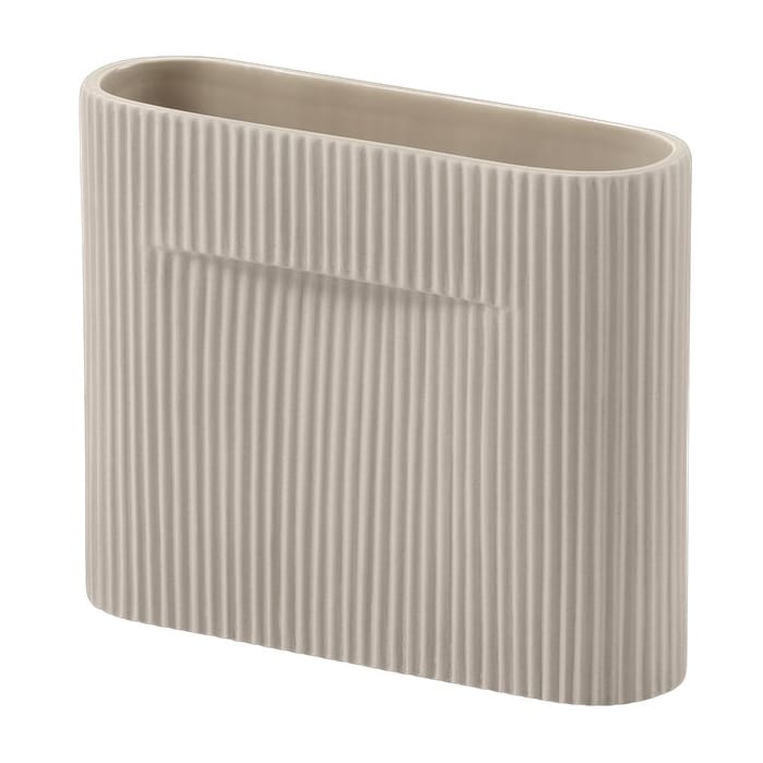 Ridge maljakko 16,5 cm, Beige Muuto