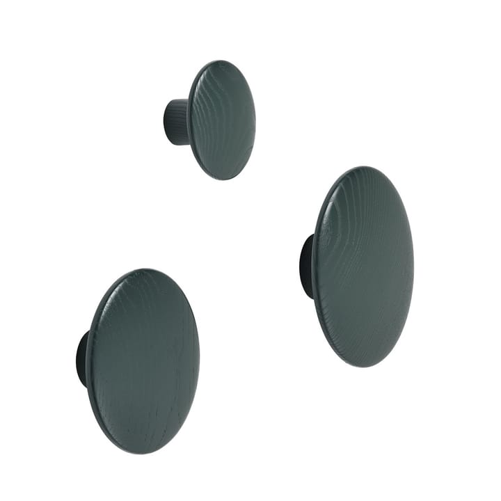 The Dots -vaatekoukku dark green, Ø 13 cm Muuto