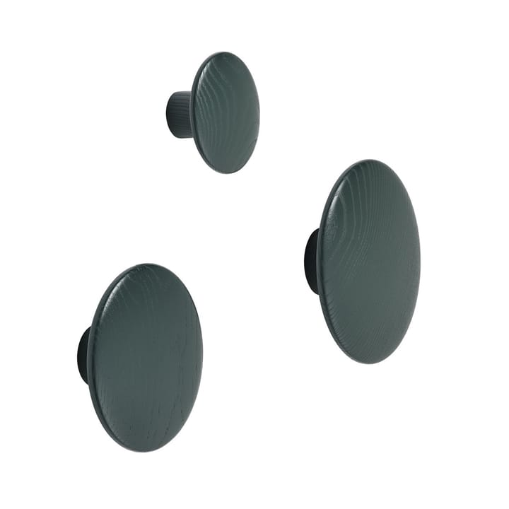 The Dots -vaatekoukku dark green, Ø 17 cm Muuto