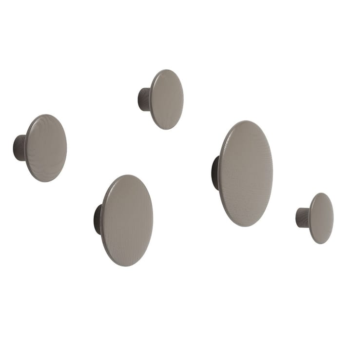 The Dots -vaatekoukku taupe, Ø 6,5 cm Muuto