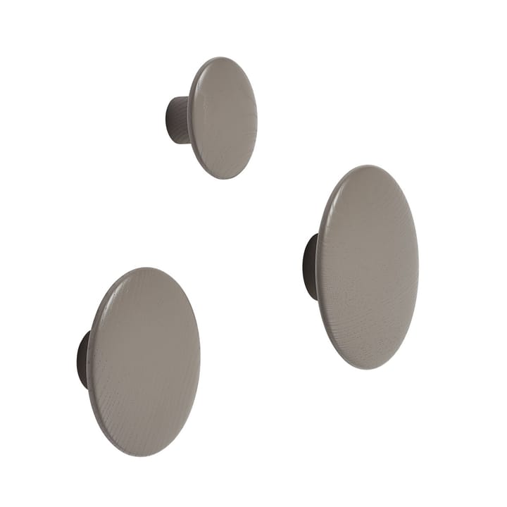 The Dots -vaatekoukku taupe, Ø 9 cm Muuto