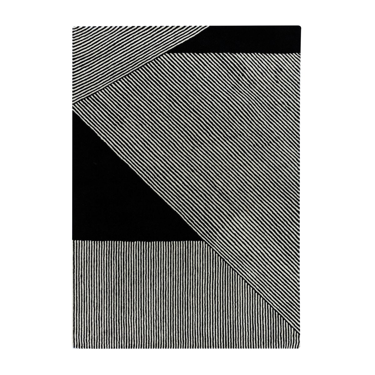 NJRD Stripes-villamatto musta 170×240 cm