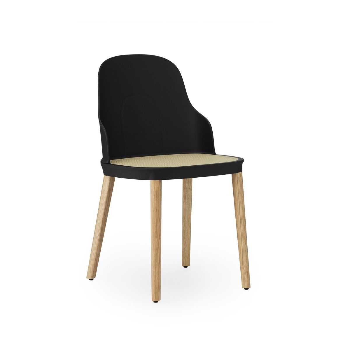 Normann Copenhagen Allez molded wicker tuoli Musta-tammi