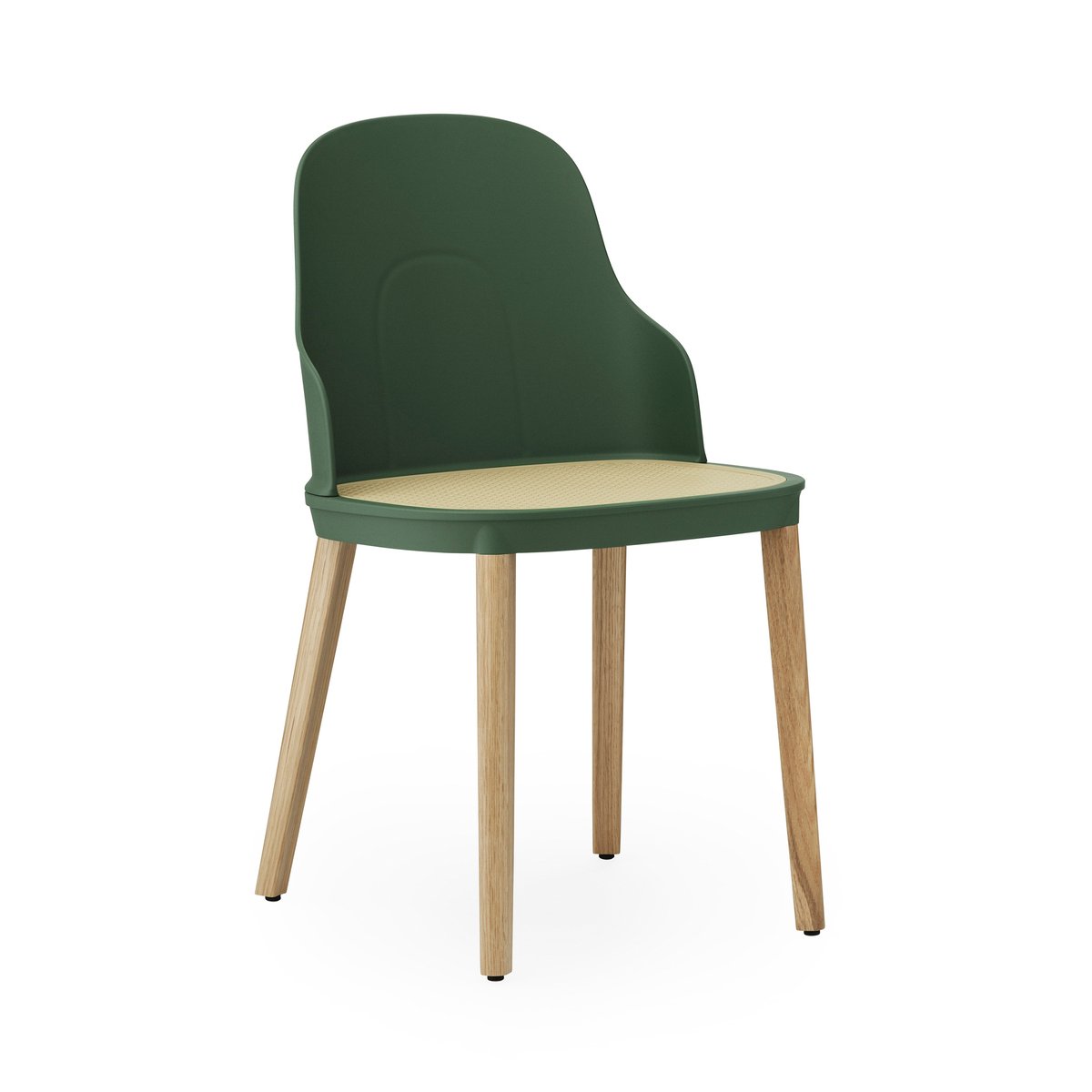 Normann Copenhagen Allez molded wicker tuoli Park green-tammi