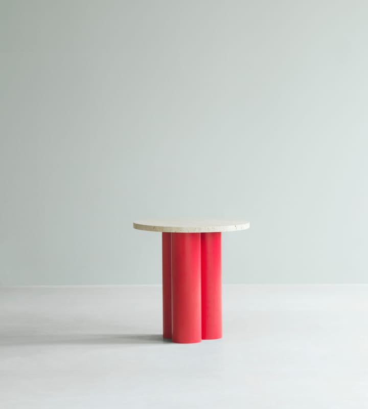 Dit sivupöytä Ø40 cm, Travertine Light-bright red Normann Copenhagen