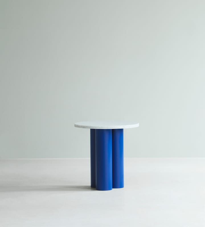 Dit sivupöytä Ø40 cm, White Carrara-bright blue Normann Copenhagen