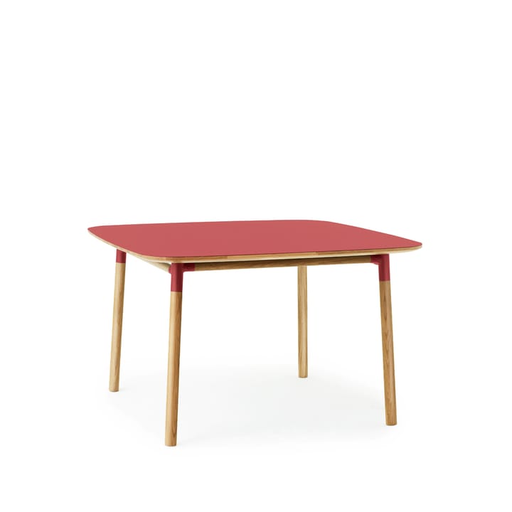 Form ruokapöytä 120 x 120 cm - Red, tammijalat - Normann Copenhagen