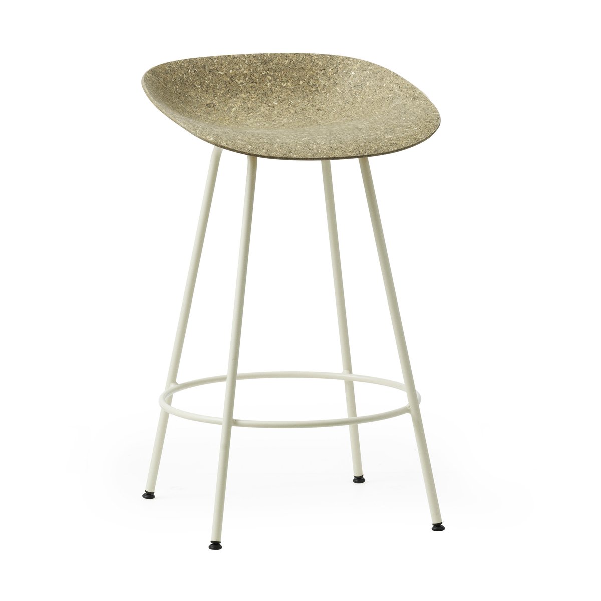 Normann Copenhagen Mat Barstool baarijakkara 65 cm Seaweed-cream steel