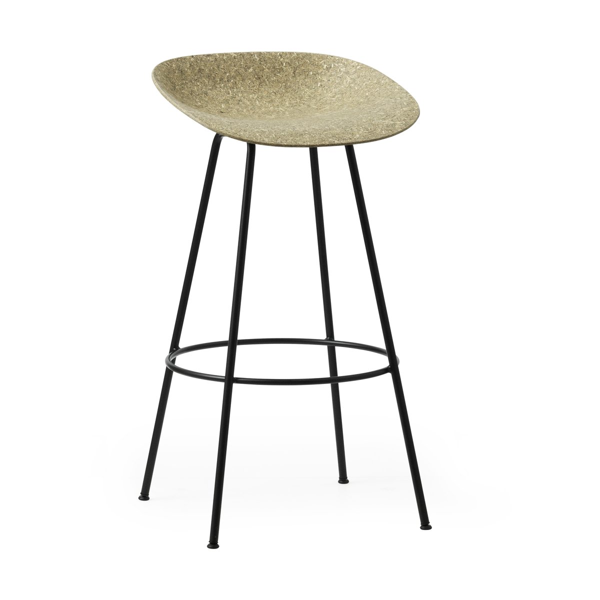 Normann Copenhagen Mat Barstool baarijakkara 75 cm Seaweed-black steel