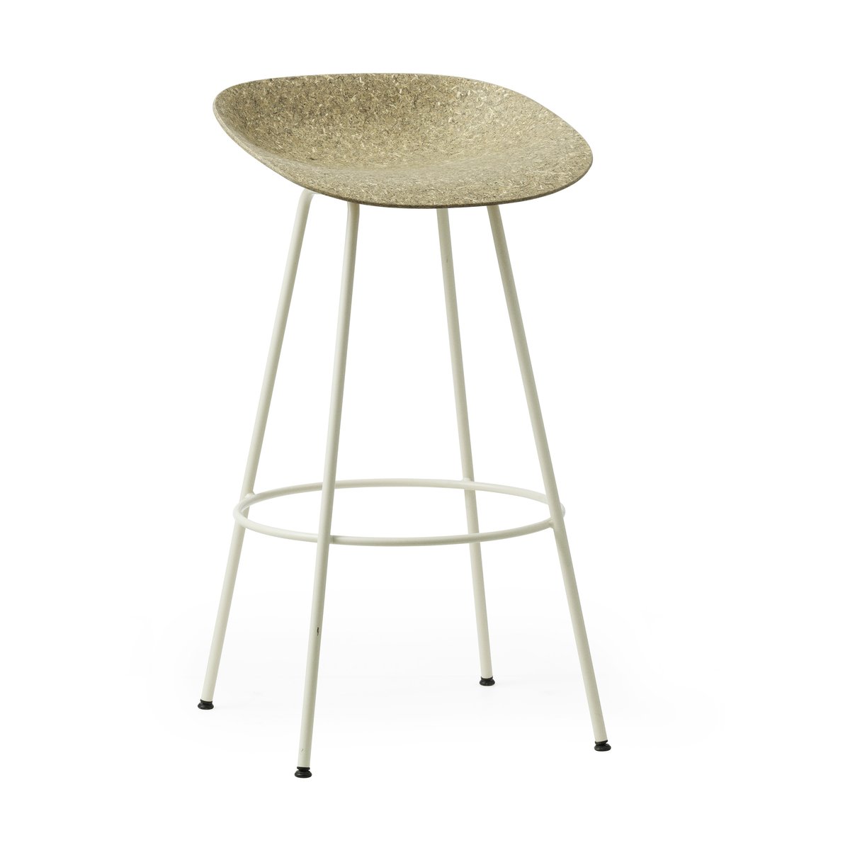 Normann Copenhagen Mat Barstool baarijakkara 75 cm Seaweed-cream steel