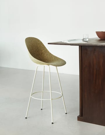 Mat Barstool baarijakkara 75 cm - Seaweed-cream steel - Normann Copenhagen