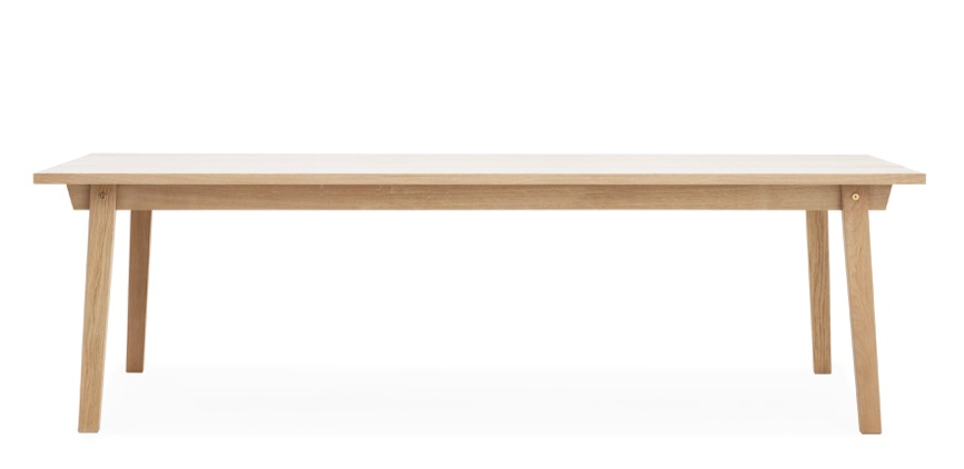 Normann Copenhagen Slice pöytä 90×250 cm Tammi