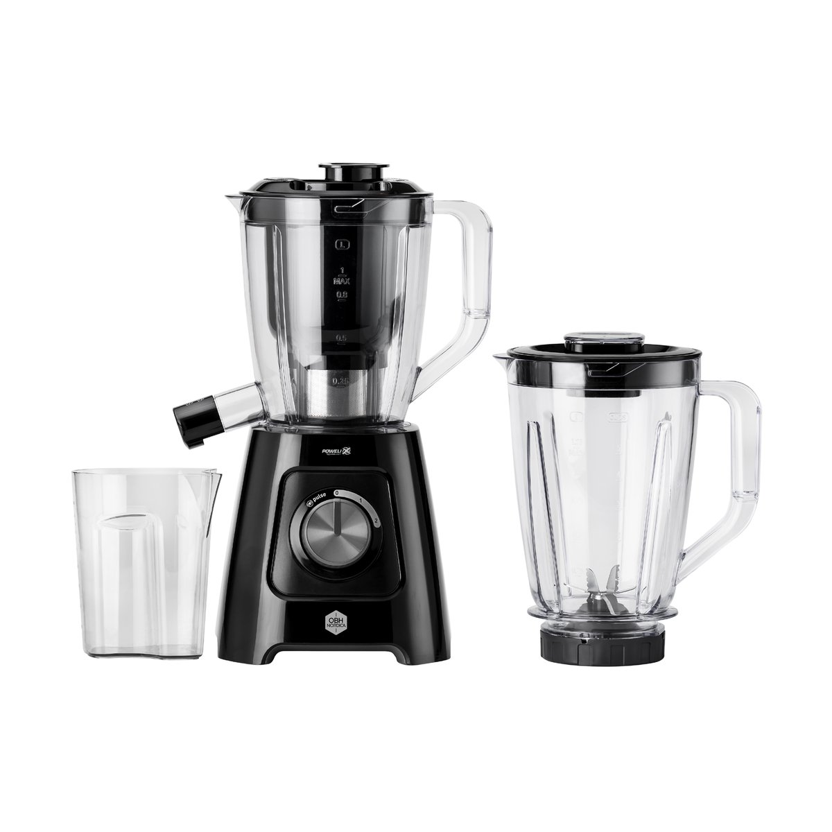 OBH Nordica Blendforce LH42Q8S0 2-in-1 blender & mehukone Musta