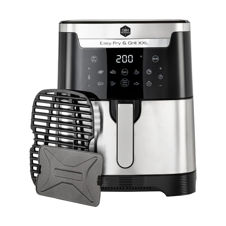 Easy Fry & Grill XXL 2-in-1 airfryer - Ruostumaton teräs - OBH Nordica