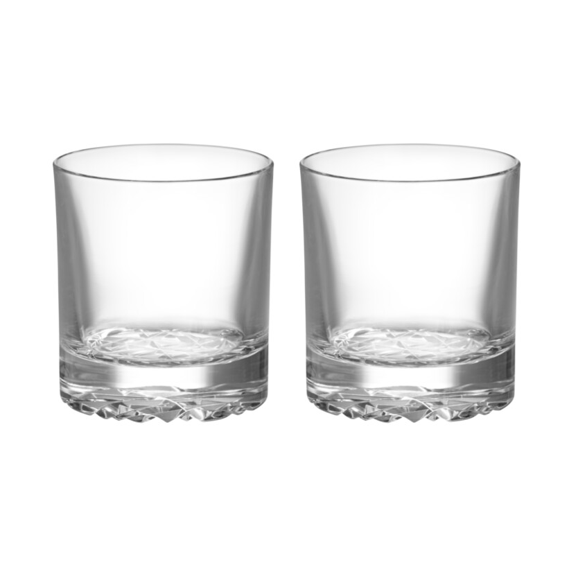 Orrefors Carat double old fashioned lasi 28 cl 2 kpl Kirkas