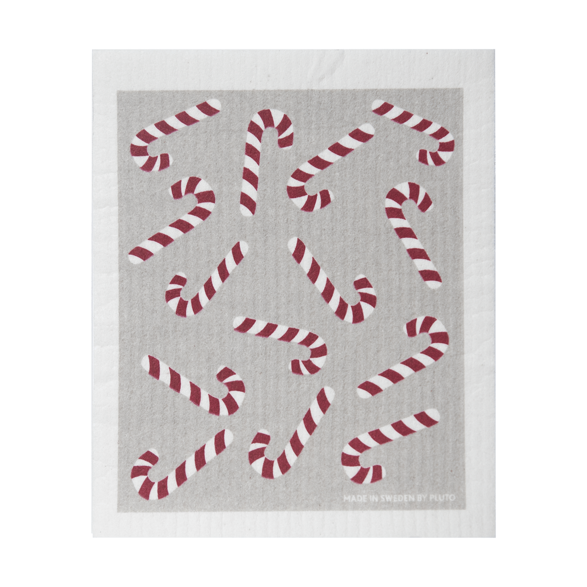 Pluto Design Candy Cane tiskirätti 17×20 cm Valkoinen-harmaa-punainen