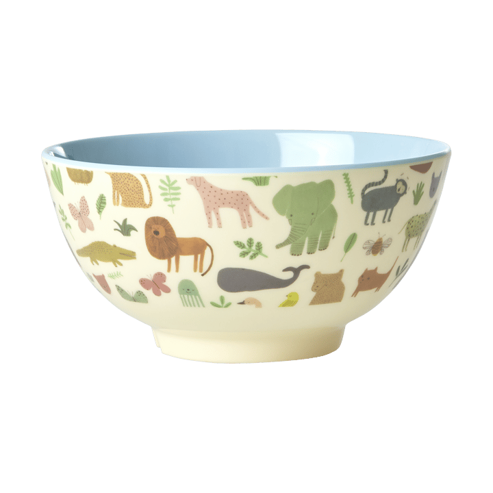 Rice melamiinikulho medium - Sweet Jungle Print-Soft blue - RICE