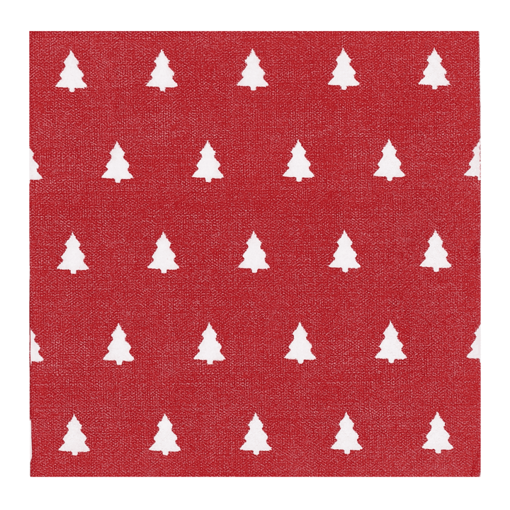 Linen trees -lautasliina 33 x 33 cm 20-pakkaus, Red Scandi Essentials