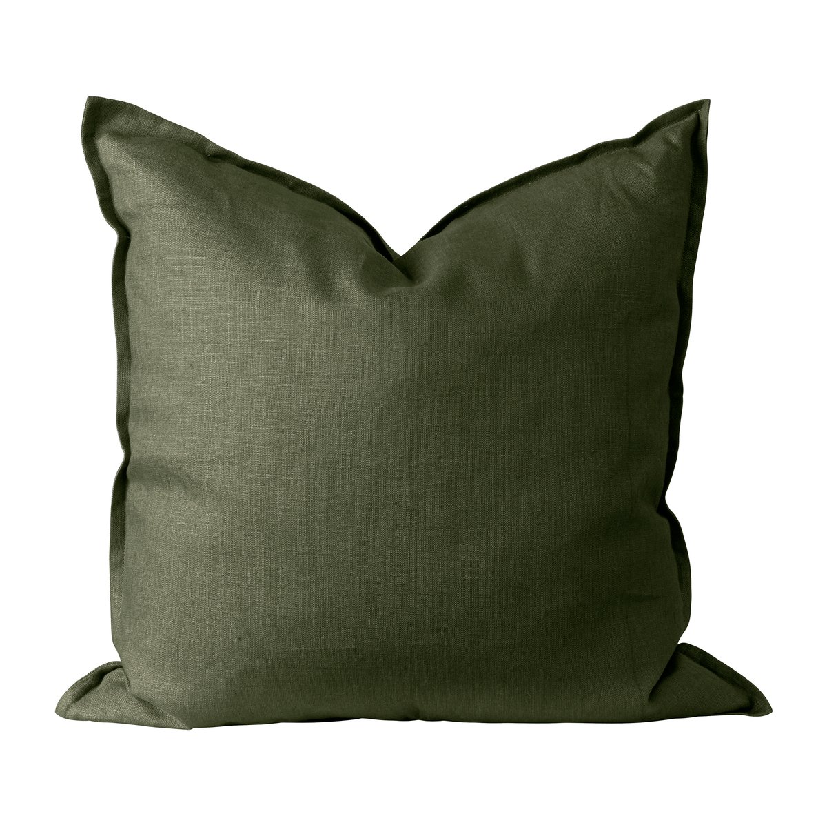 Scandi Living Calm tyynyliina pellava 50×50 cm Forest Green