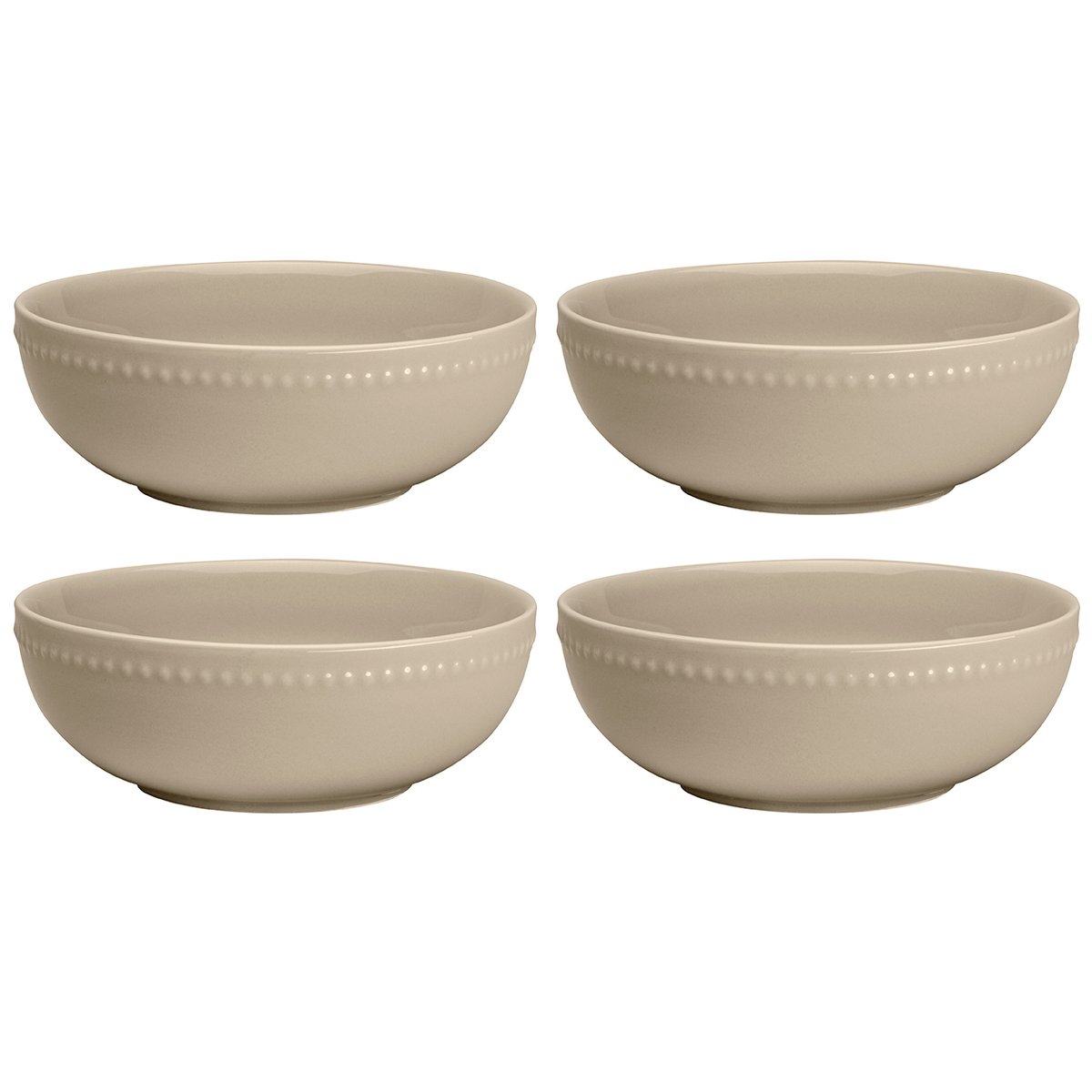 Scandi Living Dots aamiaiskulho 60 cl 4-pakkaus Beige