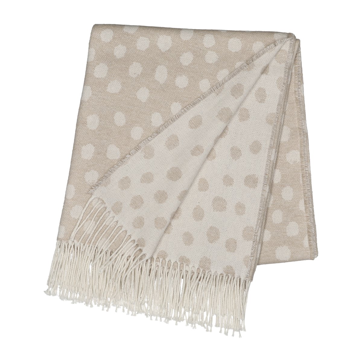 Scandi Living Droplets puuvillapeite 130 x 185 cm Beige