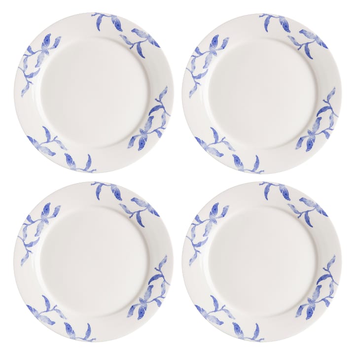 Havspil-lautanen 28 cm 4-pack - sininen-valkoinen - Scandi Living