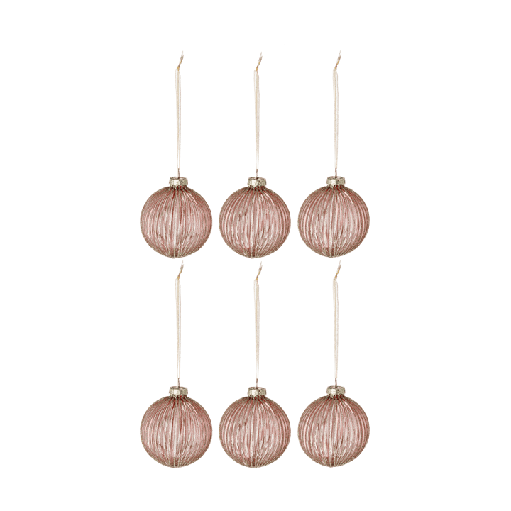 Holiday joulukuusenpallo 6 kpl - Rose gold - Scandi Living