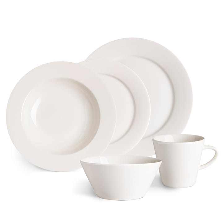 Kalk-leipälautanen 21 cm 4-pack, valkoinen Scandi Living