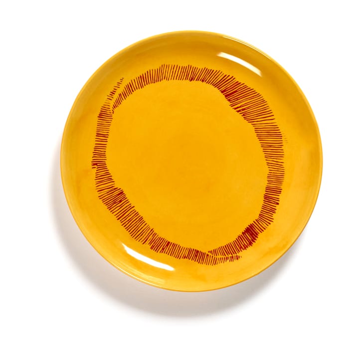 Ottolenghi Feast lautanen S Ø19 cm 2-pakkaus, Yellow stripes-red Serax