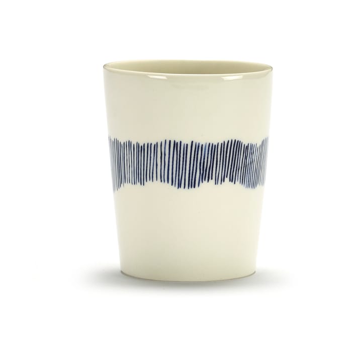 Ottolenghi Feast teekuppi 33 cl 4-pakkaus, White stripes-blue Serax