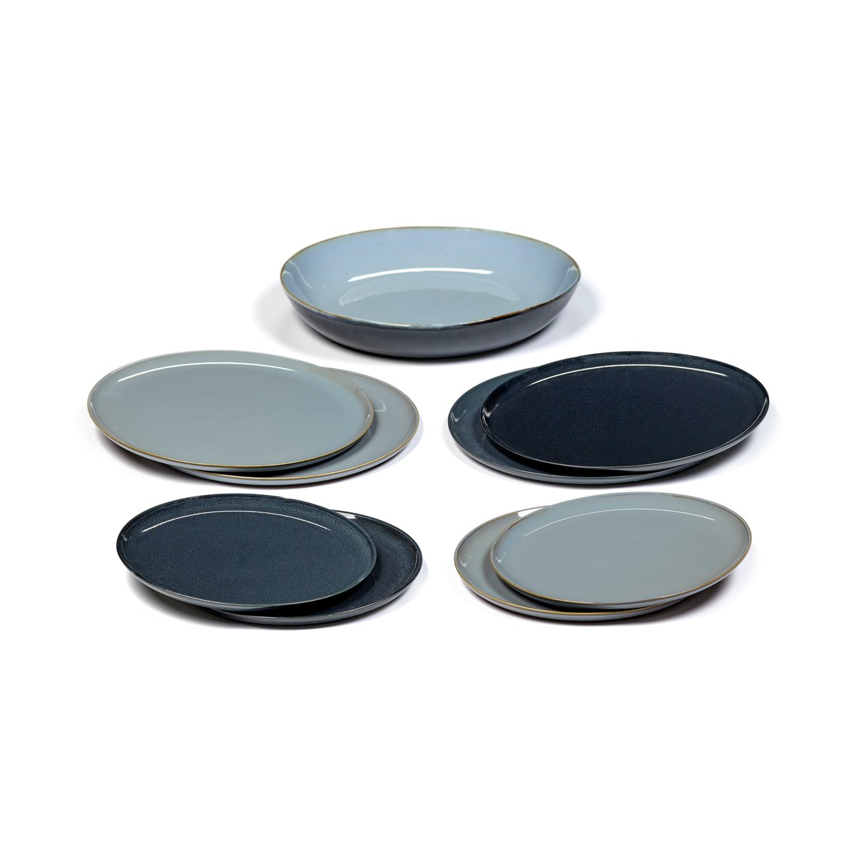 Serax Terres de Rêves dinner set 9 osaa Smokey blue-dark blue