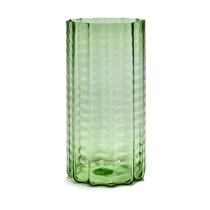 Waves 03 maljakko 35 cm, Green-clear Serax