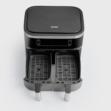 Severin FR 2453 Airfryer, kaksoinen, 2x4 L - Musta - Severin