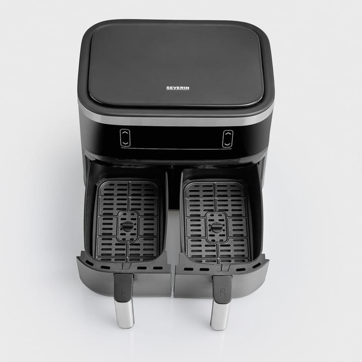 Severin FR 2453 Airfryer, kaksoinen, 2x4 L, Musta Severin