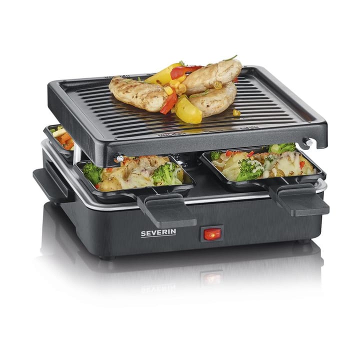 Severin RG 2370 raclette-grilli mini 4 pannua, Musta Severin