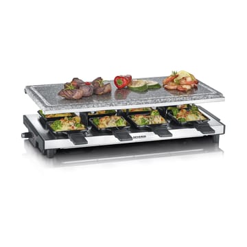 Severin RG 2374 raclette-grilli kivellä 8 pannua - Hopea - Severin