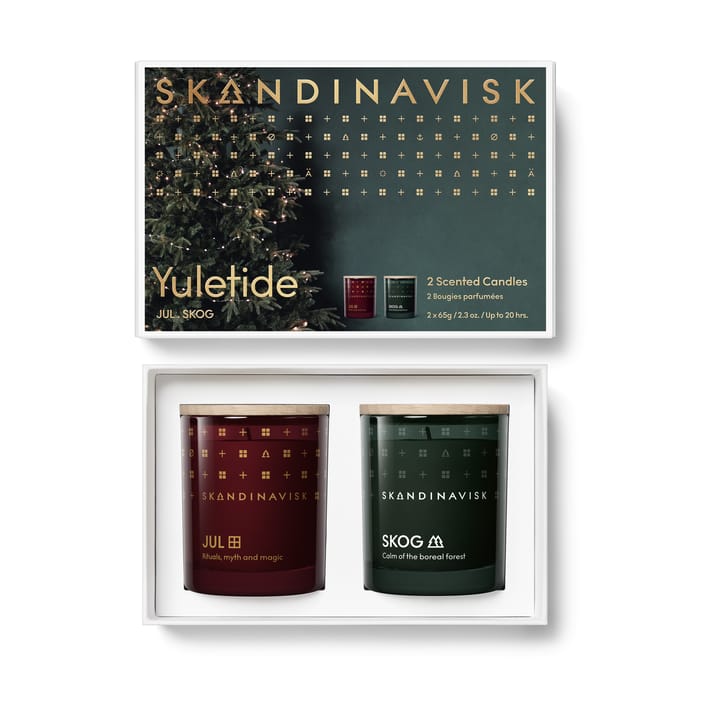 Yuletide-tuoksukynttilälahjasetti, 2 osaa - 65 g - Skandinavisk