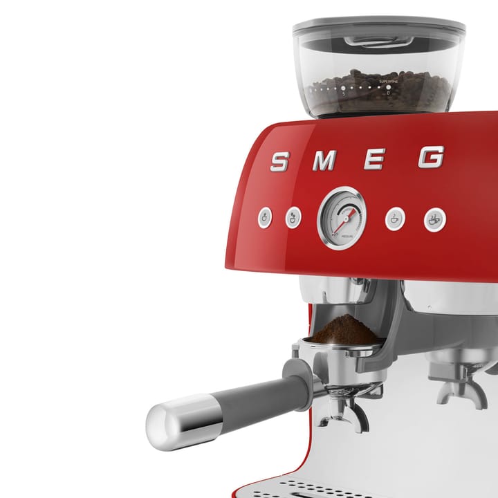 Smeg 50's Style espressokone kahvimyllyllä, Punainen Smeg