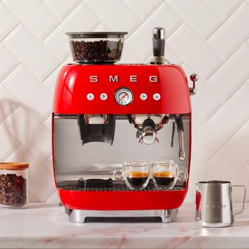 Smeg 50's Style espressokone kahvimyllyllä - Punainen - Smeg