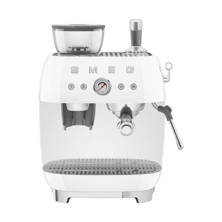 Smeg 50's Style espressokone kahvimyllyllä - Valkea - Smeg
